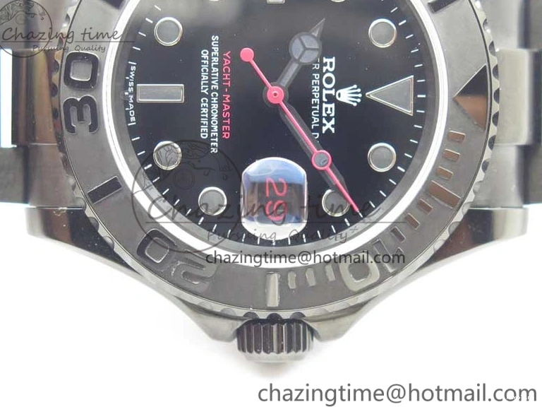MiroTime 0901 EasyCare Yacht-Master 116622 DLC VRF Best Edition Black Dial on DLC Bracelet VR 2918
